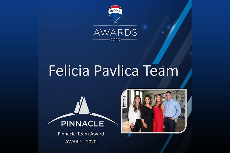 Felicia Pavlica Team wins Pinnacle Award
