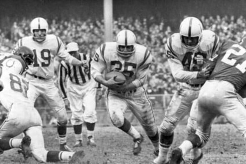 Alan Ameche drafted by the Baltimore Colts in 1955