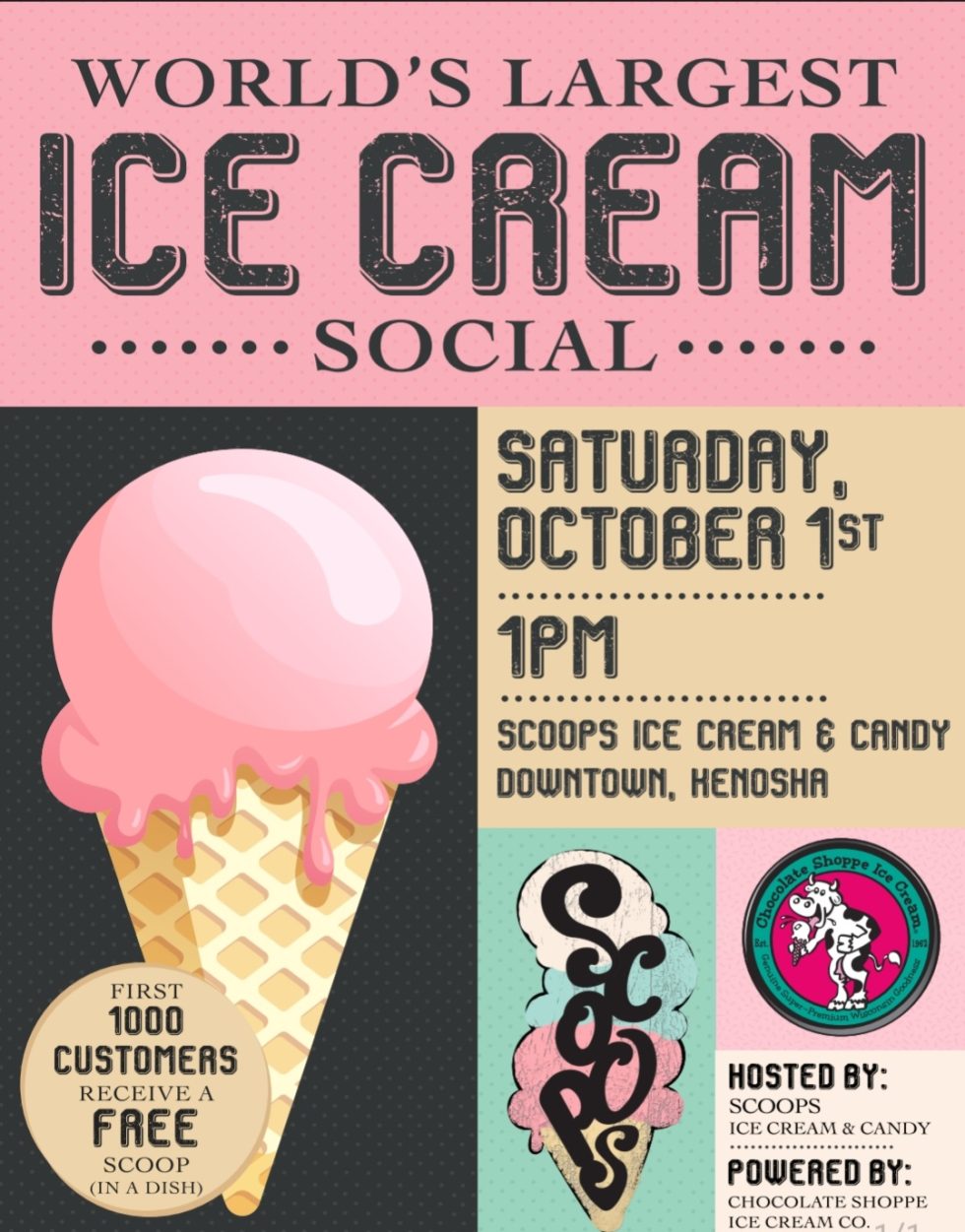 World’s Largest Ice Cream Social Scoops Ice Cream Kenosha