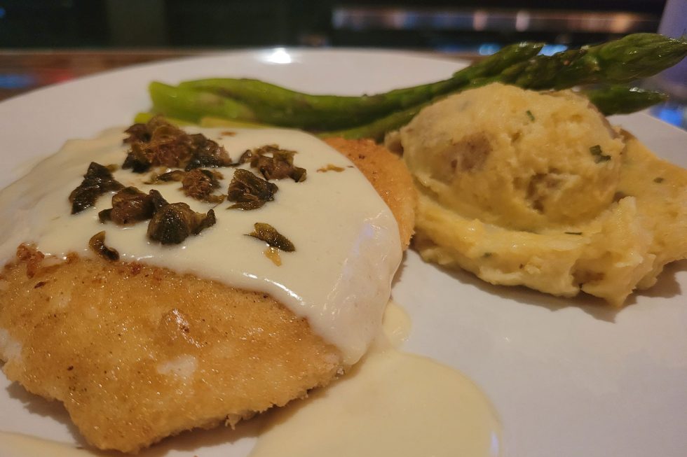 Kenosha Eats Wine Knot Halibut