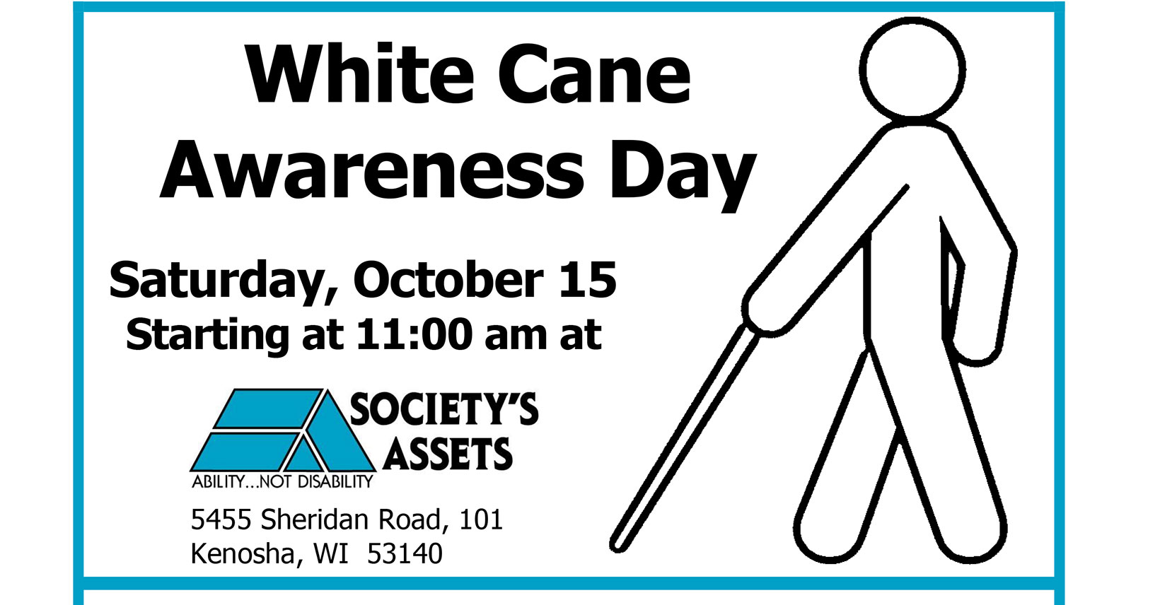 Downtown Kenosha to celebrate White Cane Awareness Day Saturday, Oct