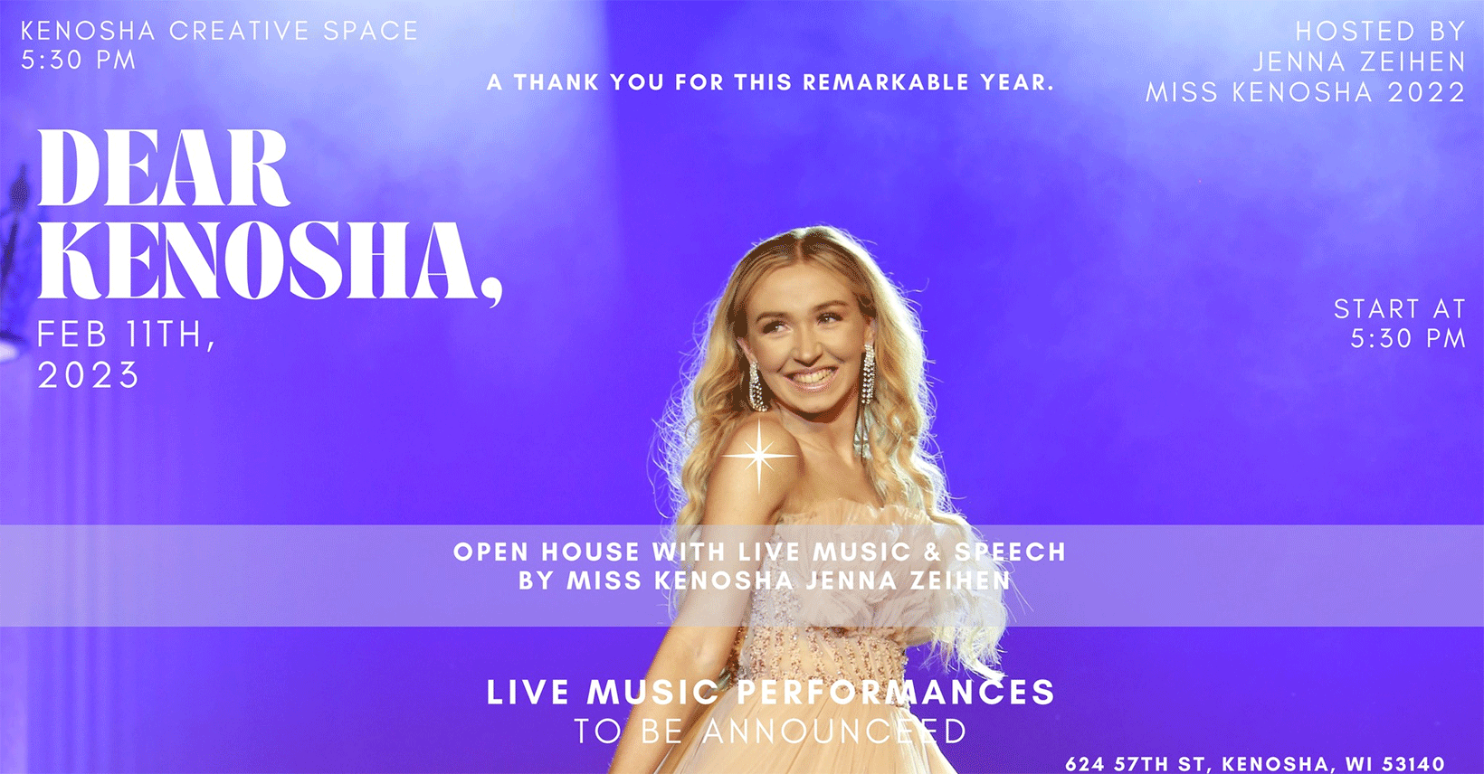 Miss Kenosha Jenna Zeihen to host community ‘thank you’ Saturday at