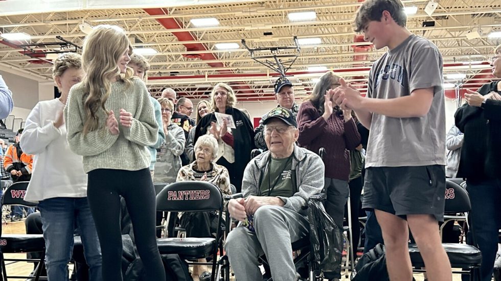 Wilmot High School World War II veteran on Veterans Day