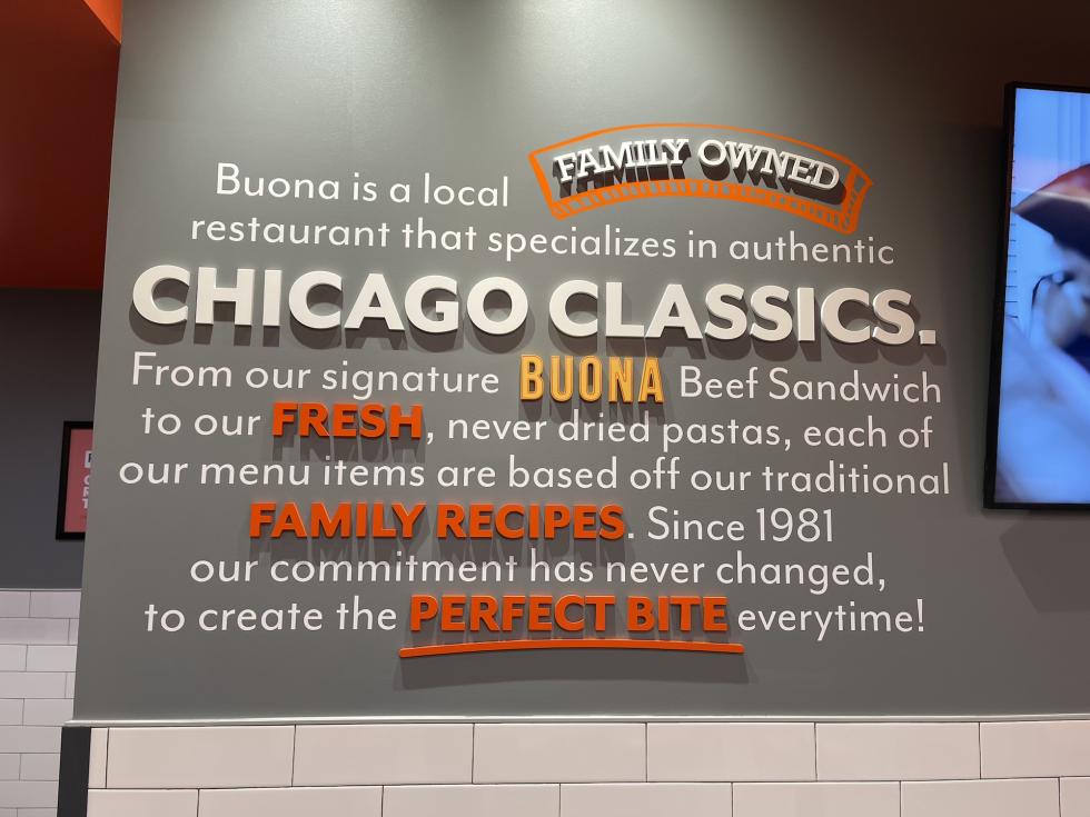 “First Taste” event for Buona Beef and Rainbow Cone