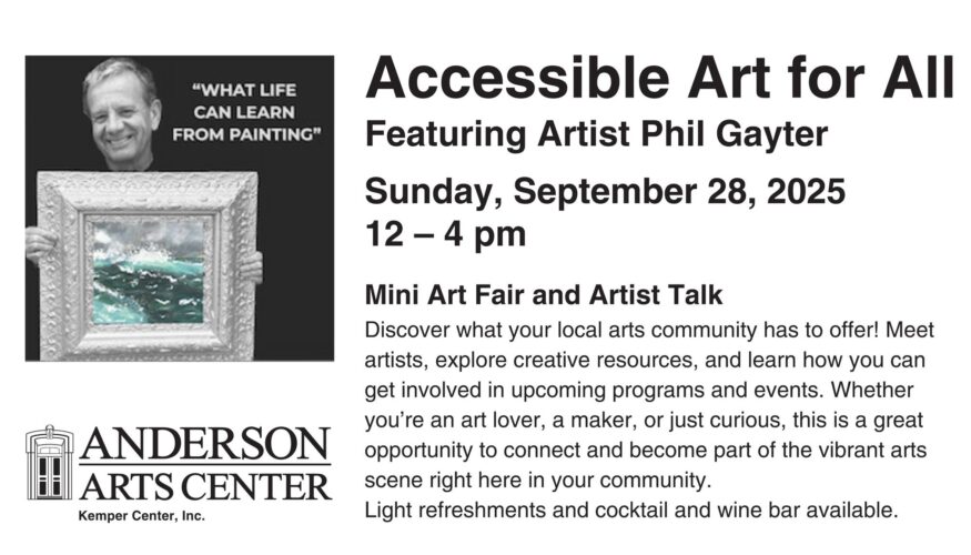 Anderson Arts Center Accessible Art for All Event Information