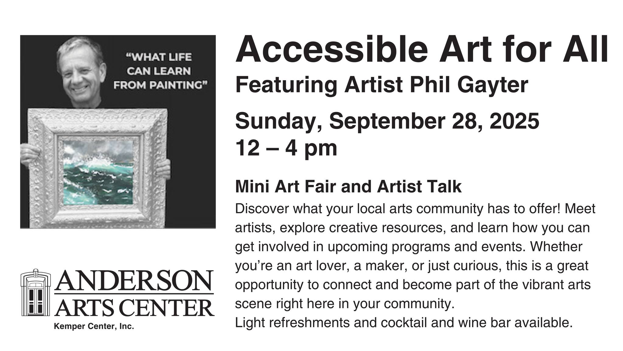 Anderson Arts Center Accessible Art for All Event Information