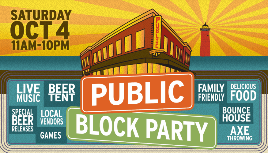 Public Brewing Company Block Party Banner