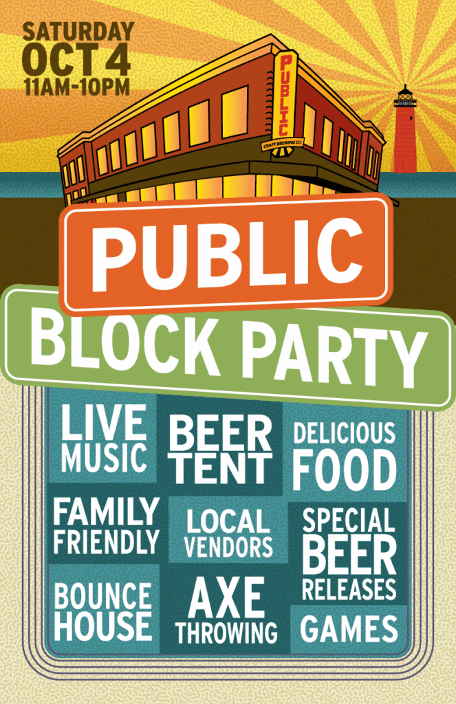 2025 Public Brewing Company Block Party Teaser Poster