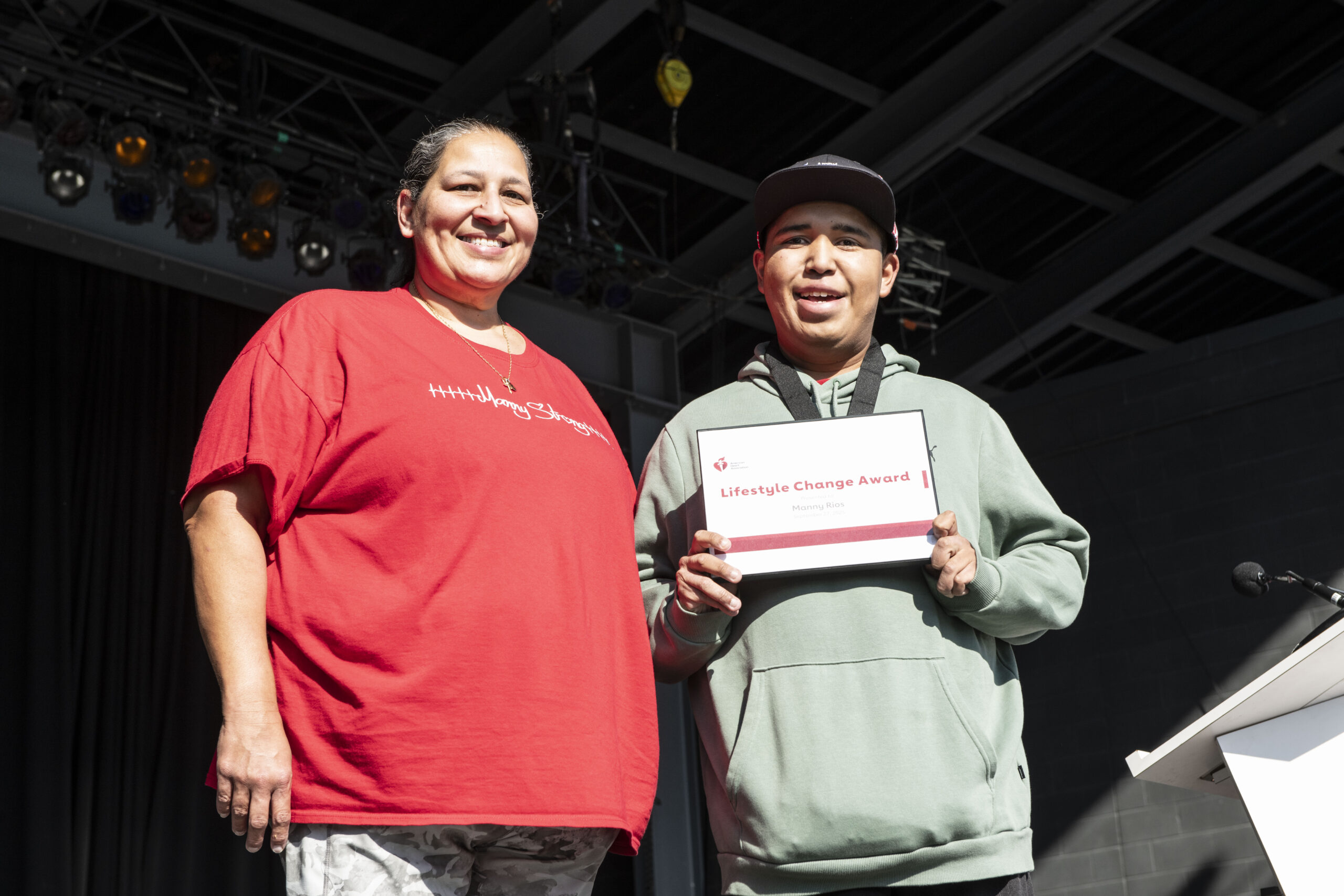 Manny Rios and his mother Anna Rios