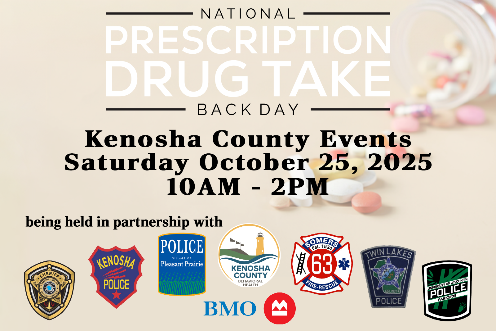 National Drug Take Back Day Kenosha County 2025 Saturday October 25