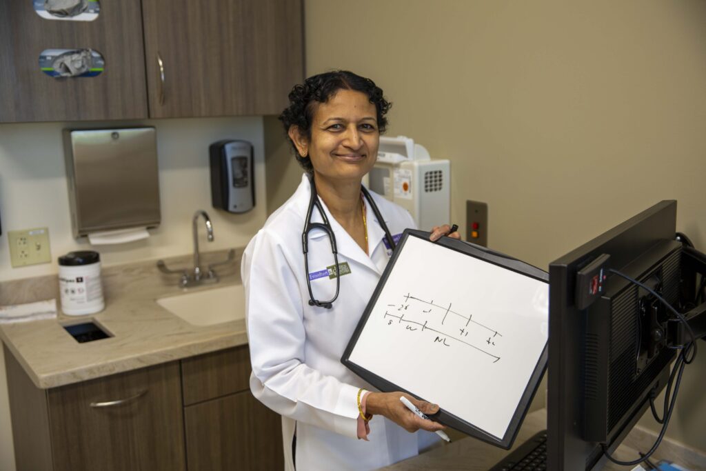 Mathangi Sekharan, M.D. Internal Medicine in clinic at Froedtert South