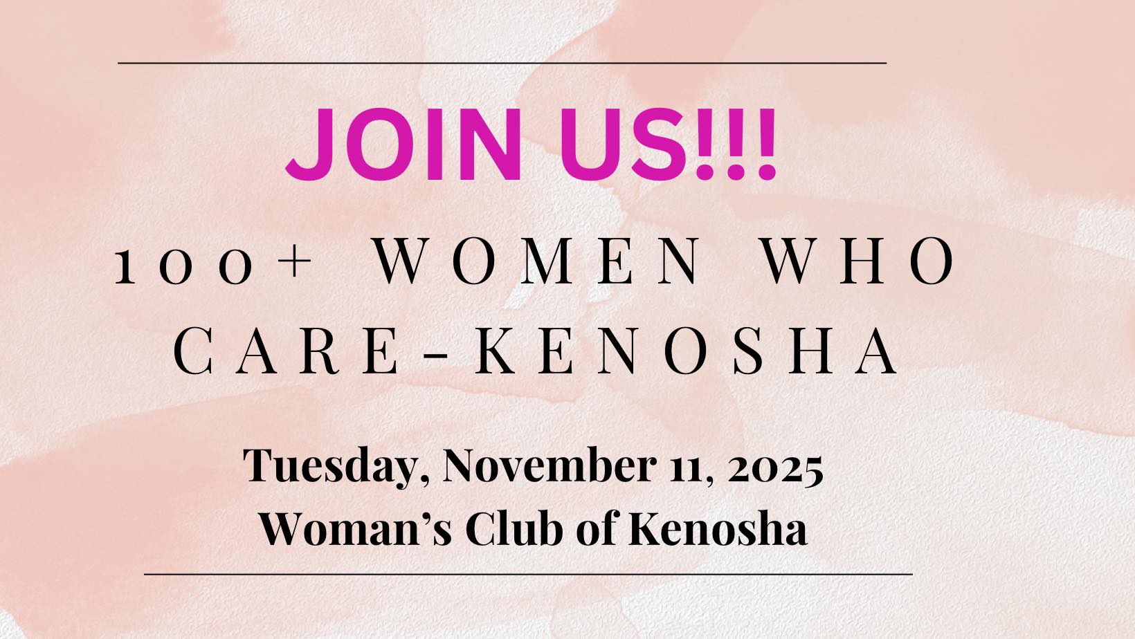 100+ Women Who Care November meeting