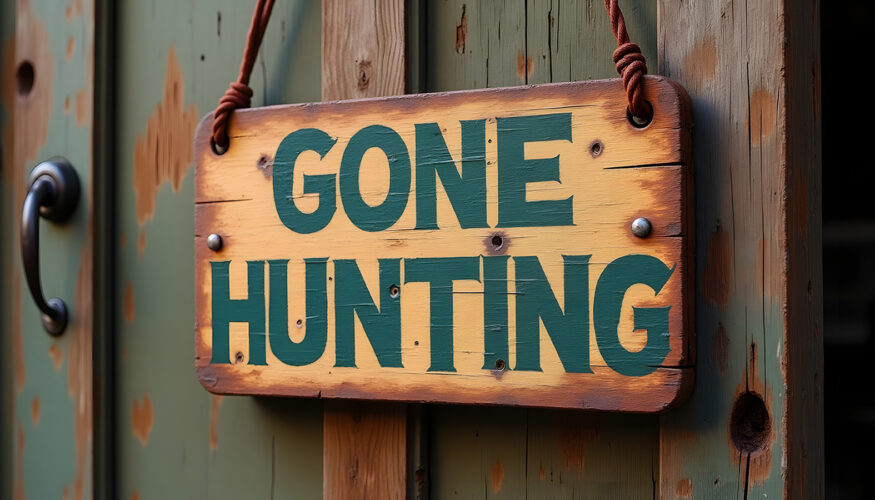 Gone Hunting Sign - Heart Health during Hunting Season