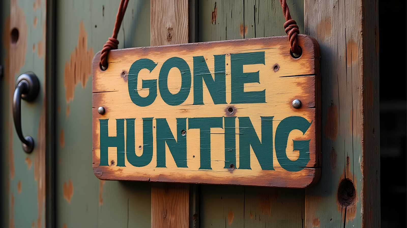 Gone Hunting Sign - Heart Health during Hunting Season