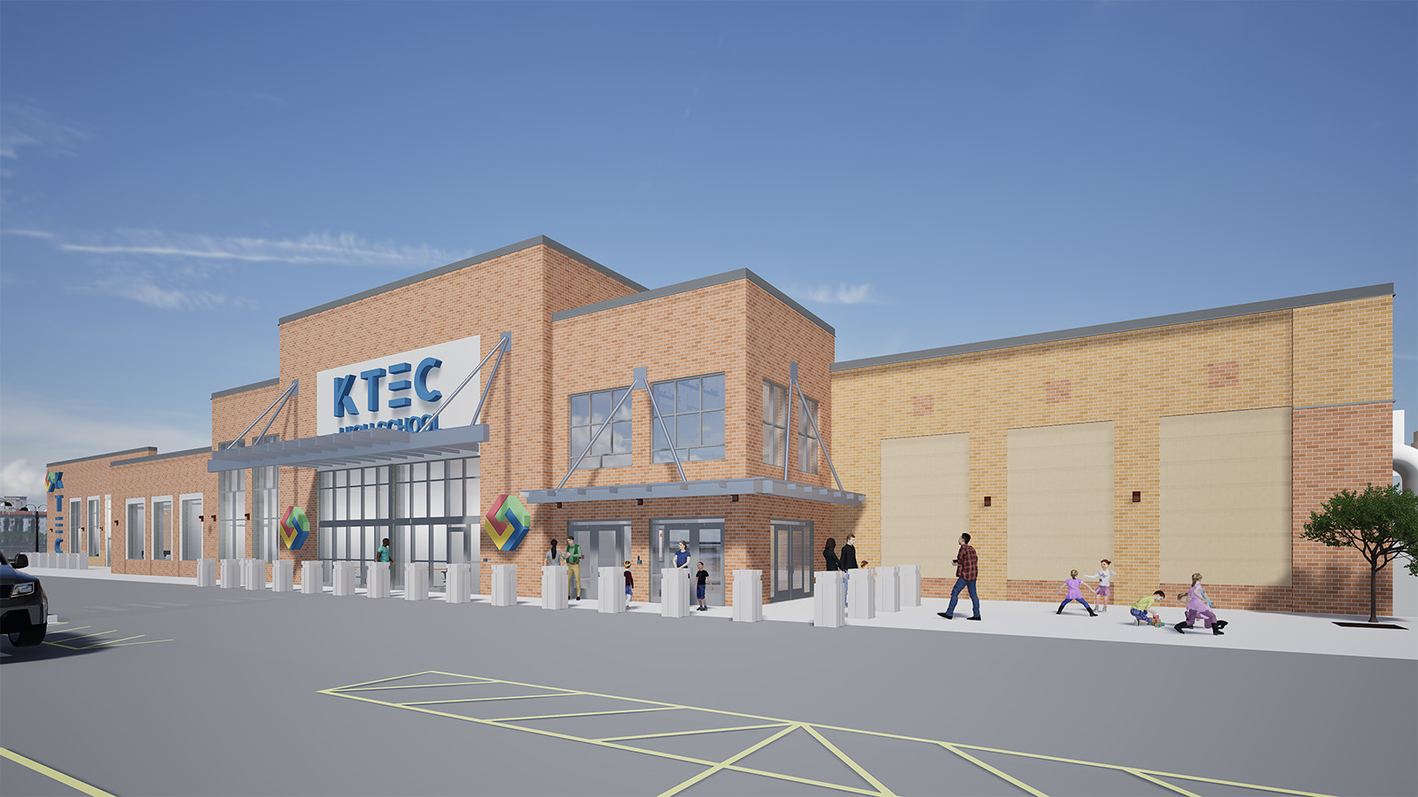 KTEC Schools of Innovation Announces New Permanent Campus in Kenosha Exterior Rendering