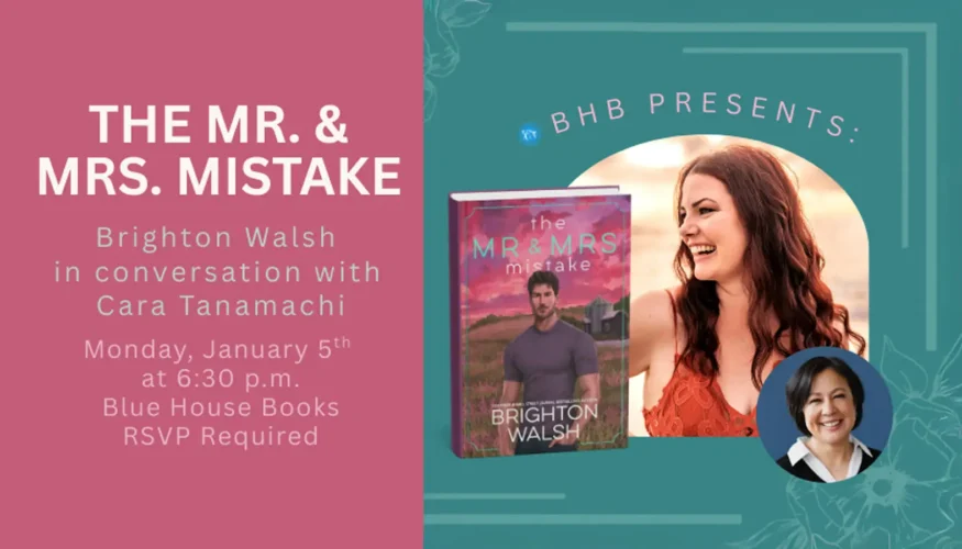 Blue House Books The Mr & Mrs Mistake Author Event January 5, 2026