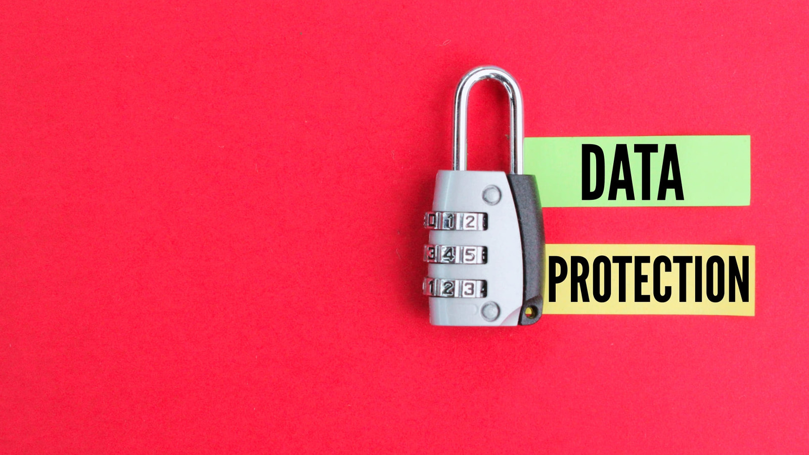 Combination-padlock-on-red-background-with-words-data-protection - What is PKI in Cyber Security? Public Key Infrastructure Guide
