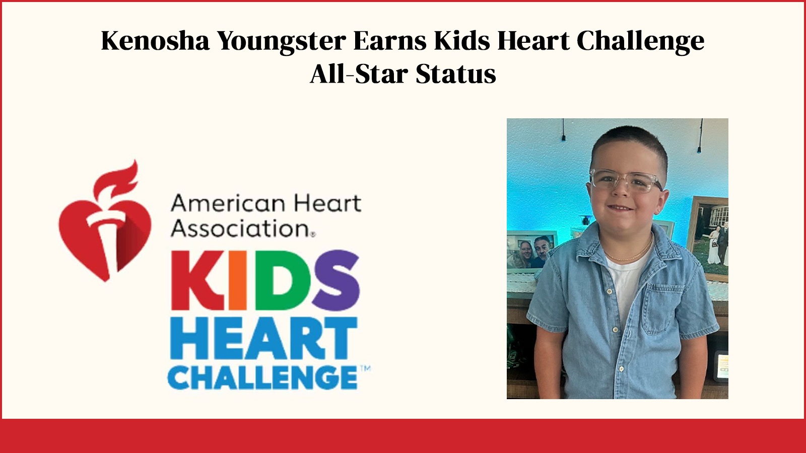 Kenosha Youngster Earns Kids Heart Challenge All-Star Status - Greyson Rigney