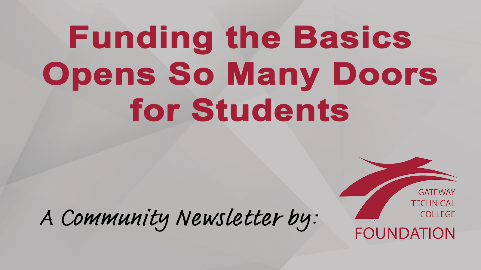 Funding the Basics Opens So Many Doors for Students