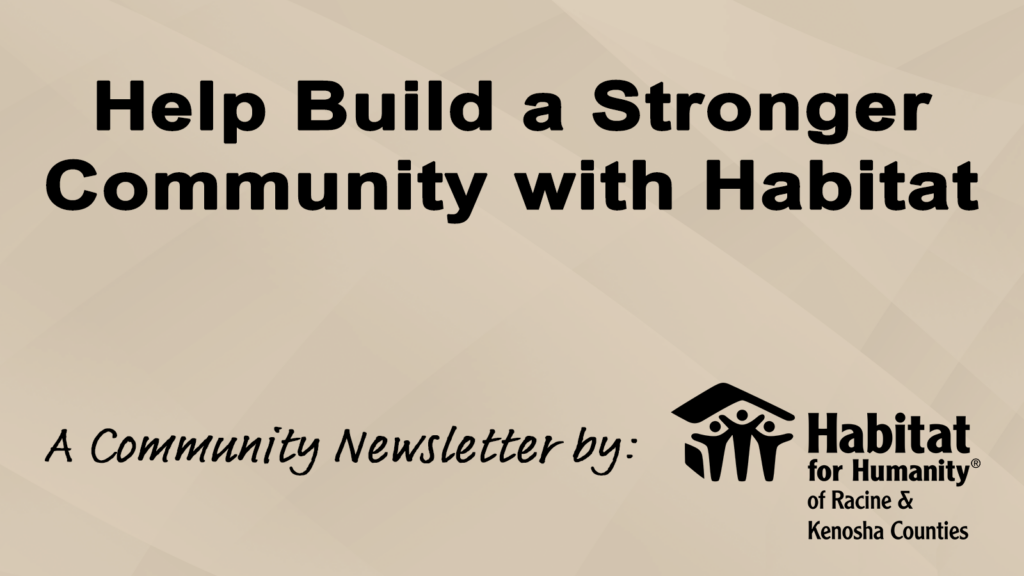 Help Build a Stronger Community with Habitat for Humanity