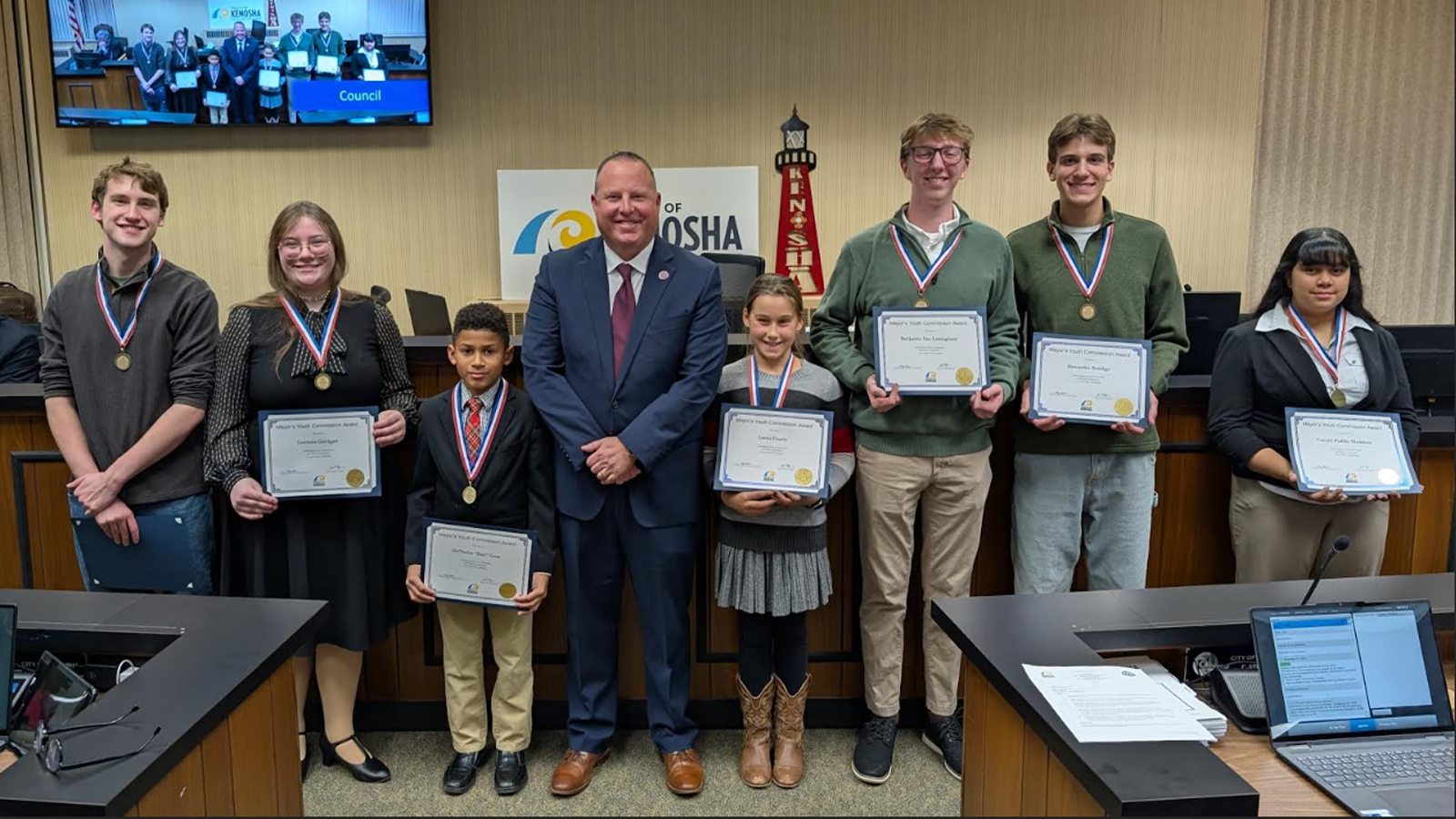 Mayor's Youth Commission Award Recipients Period 1 2025-2026 school year