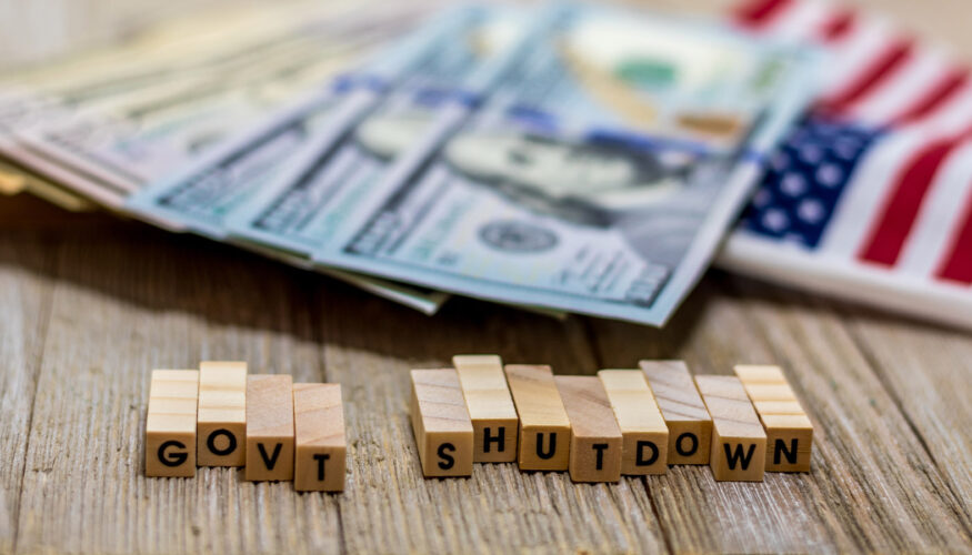 CSB Offering Relief Loan to Government Employees During Shutdown - money flag and government shutdown blocks