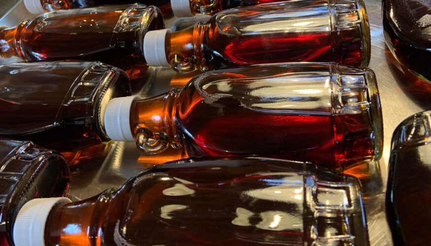 Maple Sugarin' Time at Hawthorn Hollow Nature Sanctuary - Maple Syrup bottles