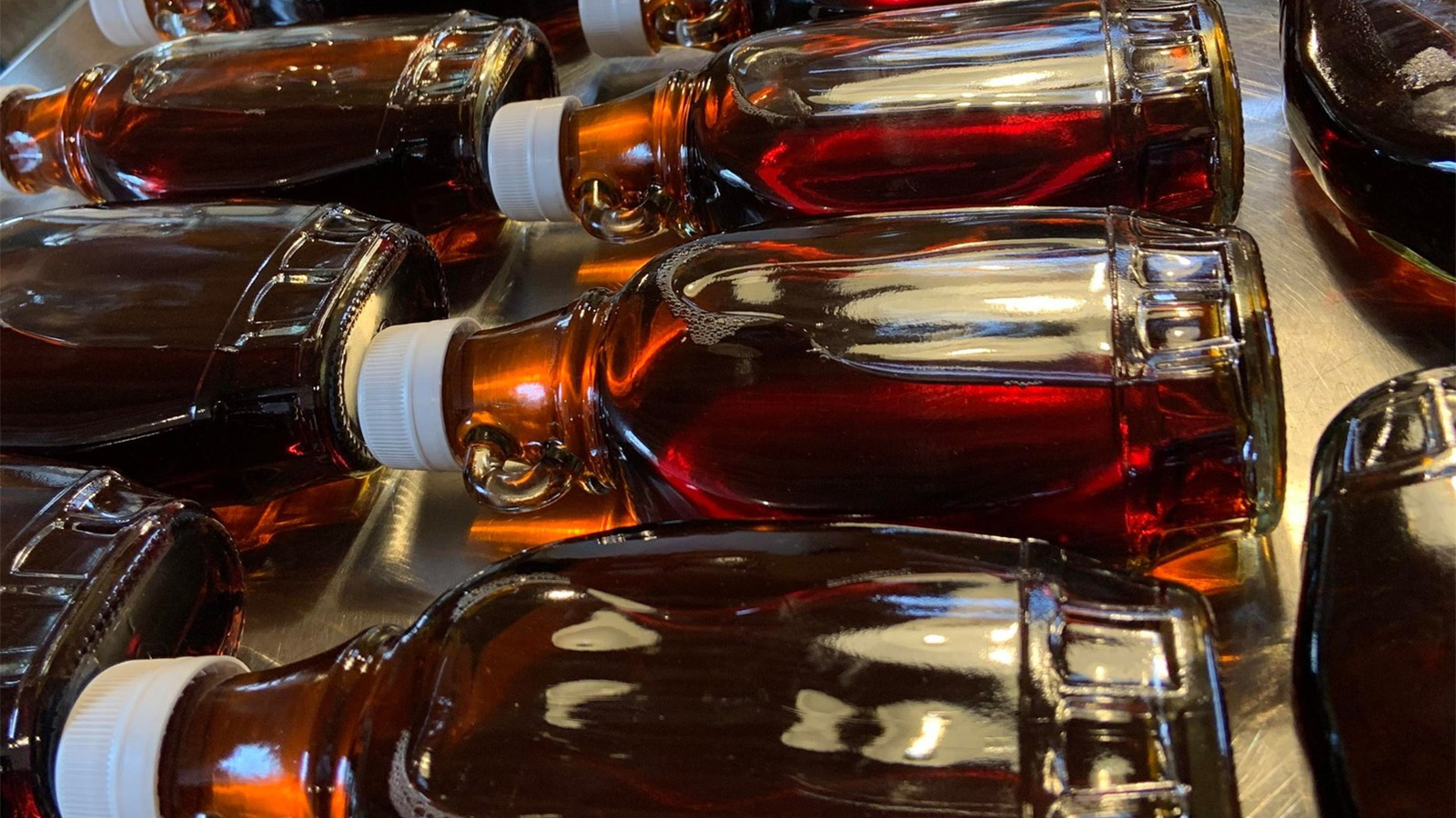 Maple Sugarin' Time at Hawthorn Hollow Nature Sanctuary - Maple Syrup bottles