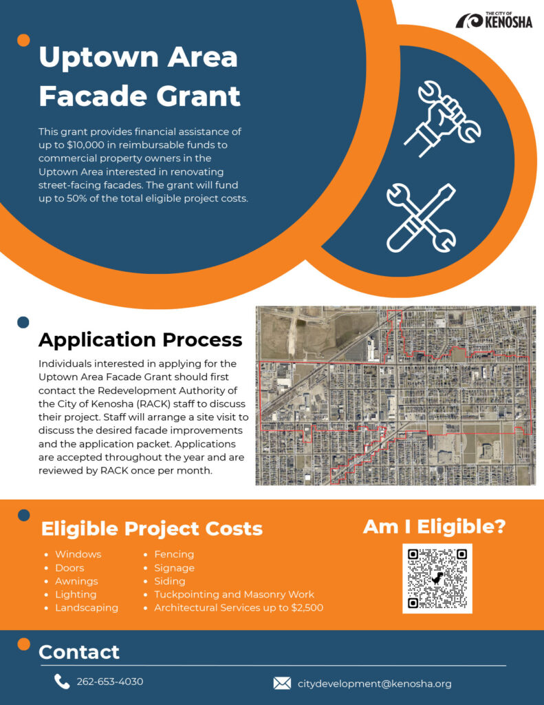 Uptown Grant - Uptown Kenosha Area Facade Grant Flyer