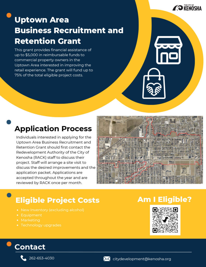 Uptown Grant - Uptown Kenosha Area Facade Grant Flyer