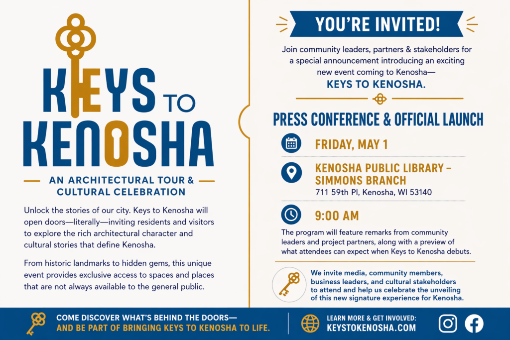 Keys to Kenosha Launch Event Invitation