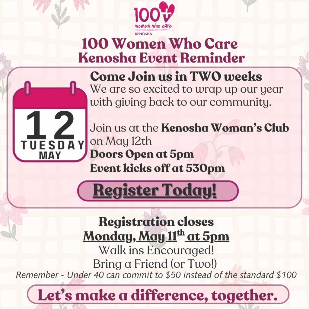 May 12th 2026 100+ Women Who Care Invitation
